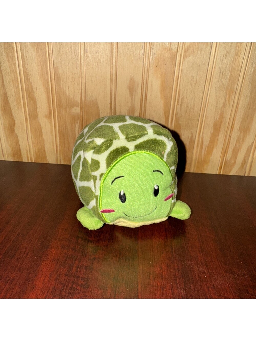⭐️SEAWORLD The Petting Zoo Plush SEA TURTLE Plush Green Boxy Stuffed Animal Toy